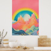 Bergmelodie: Farben der Natur Poster (Küche)