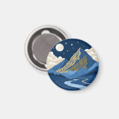 Bergmondlicht Magnet (Vorderseite/Rückseite)