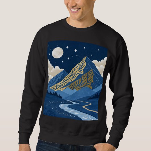 Bergmondlicht Sweatshirt (Vorderseite)
