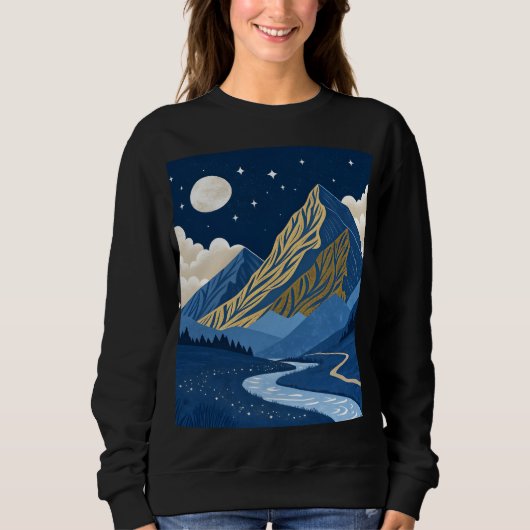 Bergmondlicht Sweatshirt (Vorderseite)