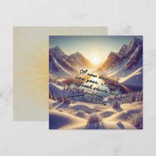 Bergmorgenröte: Ein Neujahrsversprechen Feiertagskarte