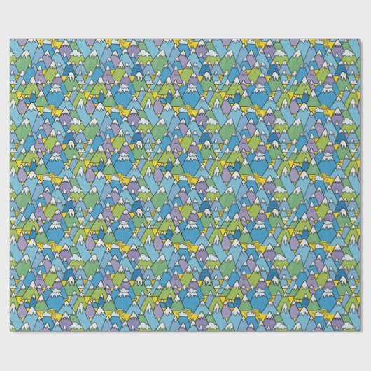 Bergmuster Geschenkpapier (Flach)