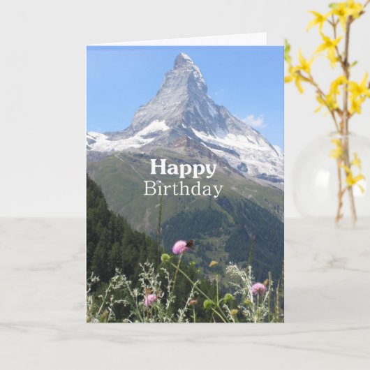 Bergnaturfotografie Happy Geburtstagskarte Karte (Gelbe Blume)