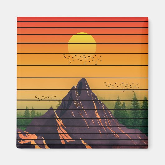 BERGNATURSCHUTZ VINTAGER SONNENSCHIRM MAGNET (Vorne)