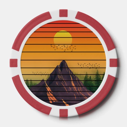 BERGNATURSCHUTZ VINTAGER SONNENSCHIRM POKERCHIPS (Vorderseite)
