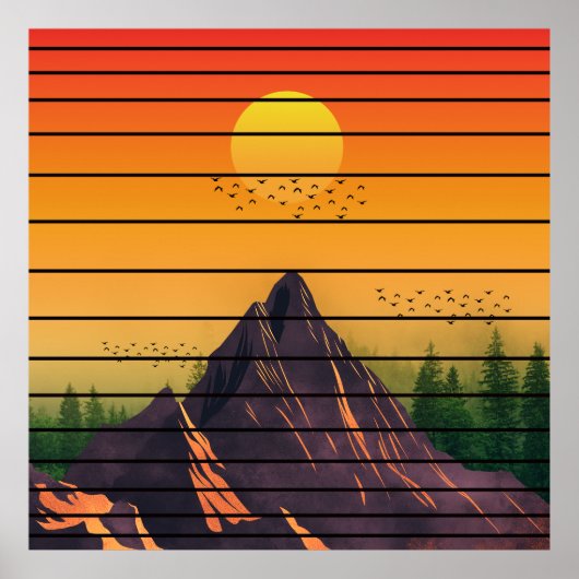 BERGNATURSCHUTZ VINTAGER SONNENSCHIRM POSTER (Vorne)