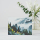 Bergnebelpostkarte Postkarte (Stehend Vorderseite)