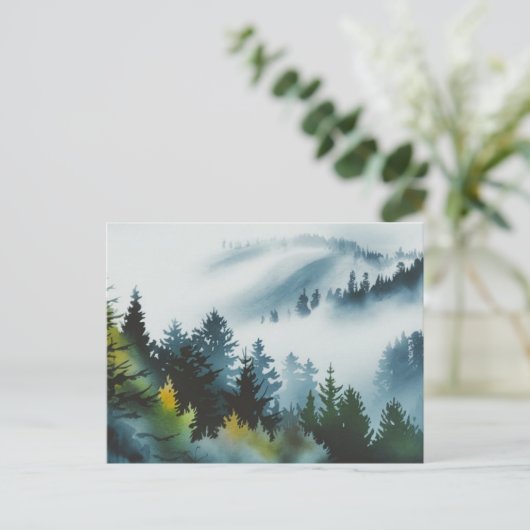 Bergnebelpostkarte Postkarte (Stehend Vorderseite)