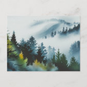 Bergnebelpostkarte Postkarte (Vorderseite)