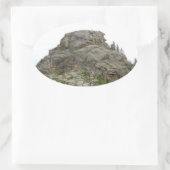 Bergoberaufkleber Ovaler Aufkleber (Tasche)