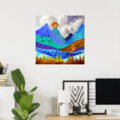 Bergpanorama Poster (Heimbüro)
