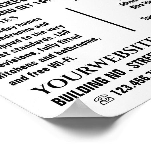 Bergpark, Holiday Park Werbung Poster (Ecke)