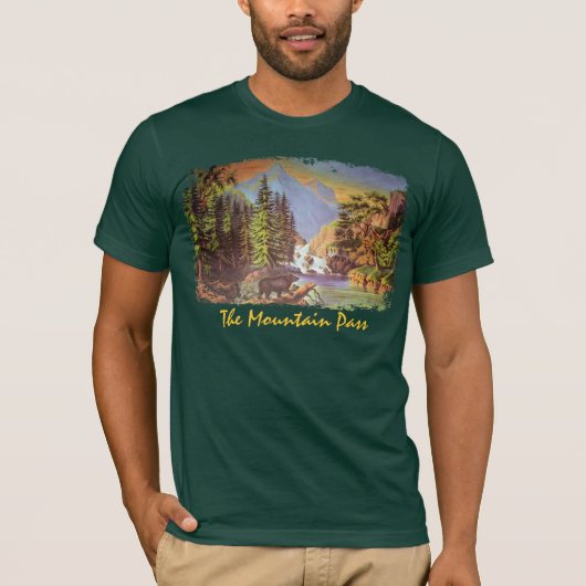 Bergpass-Männerhemd T-Shirt (Vorderseite)