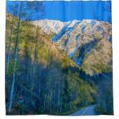 Bergpfad // Felsvorsprung Duschvorhang (Vorderseite)