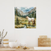 Bergpferd Poster (Küche)