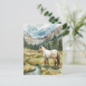 Bergpferd Postkarte (Stehend Vorderseite)