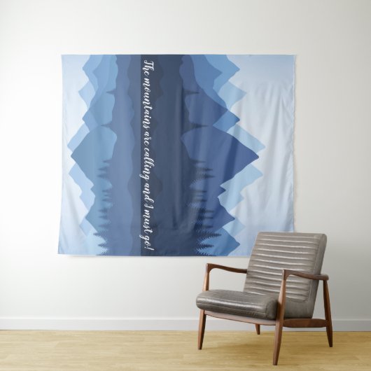 Bergreflektionen Design Wandteppiche (Beispiel (Horizontal))