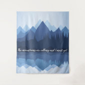 Bergreflektionen Design Wandteppiche (Vorderseite)