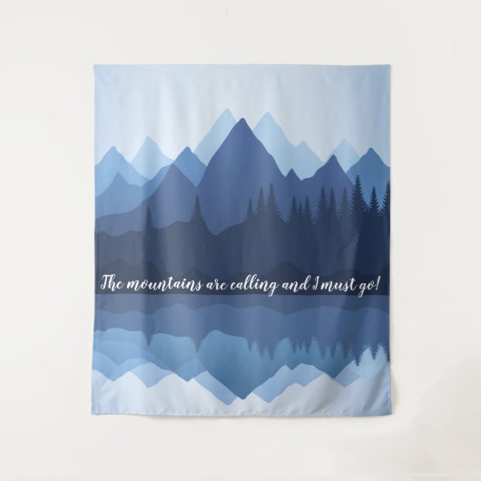 Bergreflektionen Design Wandteppiche (Vorderseite)