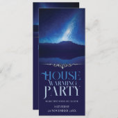 Bergreflexion Astro Sky Housewarming Party Einladung (Vorne/Hinten)