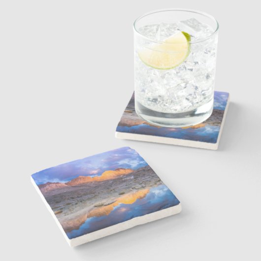 Bergreflexion, Kalifornien Steinuntersetzer (Seitenansicht)