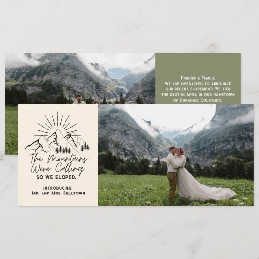 Bergregion Einladung (Vorne/Hinten)