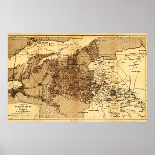 Bergregion Nord und West der China Peking Poster (Vorne)