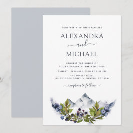 Bergregion Rustikale Hochzeit Einladung