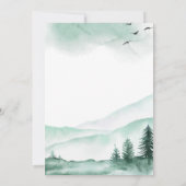 Bergregion Rustikale Hochzeit Einladung (Rückseite)