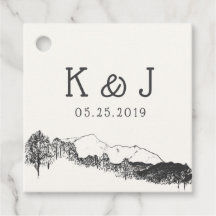 Bergretreat rustikale Hochzeitmonogramm