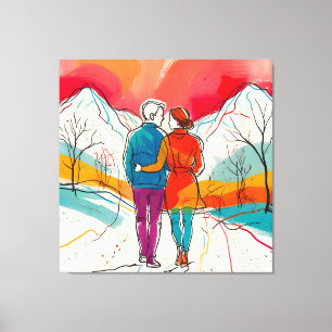 Bergromantik Leinwanddruck