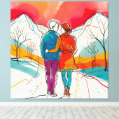 Bergromantik Leinwanddruck (Insitu (Holzboden))