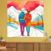 Bergromantik Leinwanddruck (Insitu (Wohnzimmer))