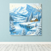 Bergrückzug Leinwanddruck (Insitu (Holzboden))