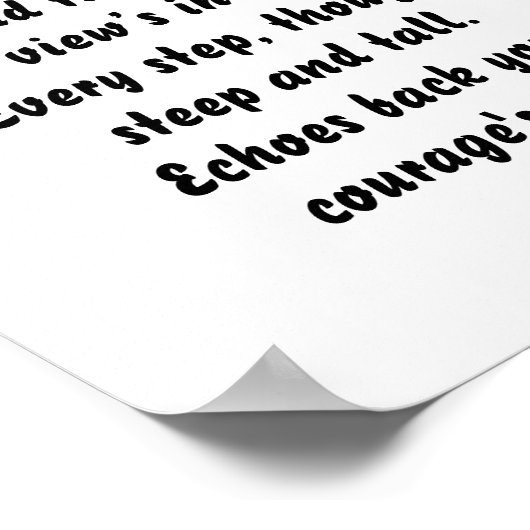 Berg's Call Inspiration Mini Gedicht Poster (Ecke)