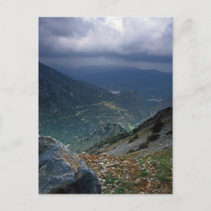 Bergschlucht auf der Insel Kreta Postkarte
