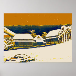 Bergschnee, Abstrakt Poster