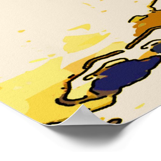 Bergschnee, Abstrakt Poster (Ecke)