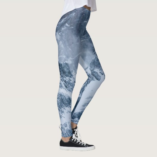 Bergschnee und Nebel Leggings (Rechts)
