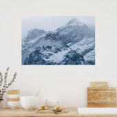 Bergschnee und Nebel Poster (Küche)