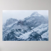 Bergschnee und Nebel Poster (Vorne)