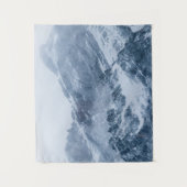 Bergschnee und Nebel Wandteppich (Vorderseite)