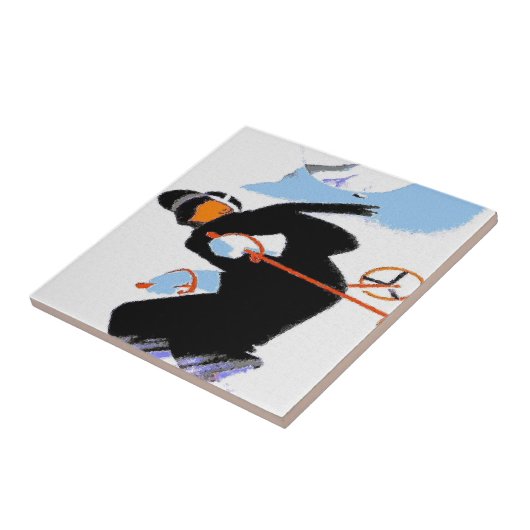 Bergschneeskier, Fliese (Seite)