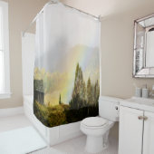 Bergschuppen mit Regenbogen Duschvorhang (Beispiel)