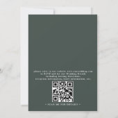 Bergsee-Aquarell-Wald-QR-Code-Hochzeit Einladung (Rückseite)