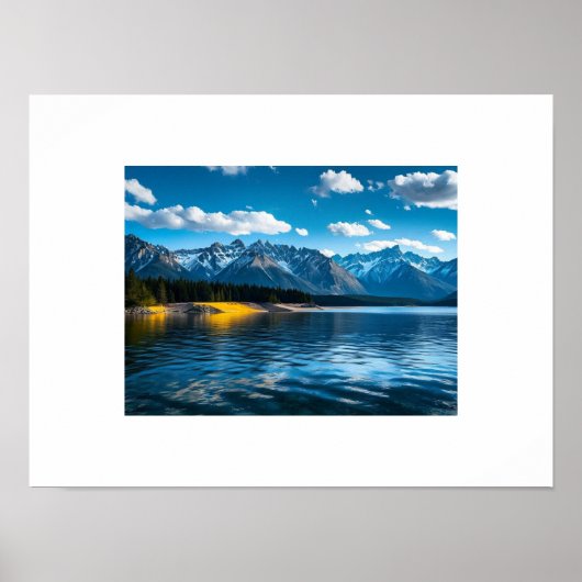 Bergsee-Aussicht Poster (Vorne)