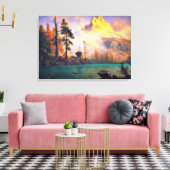 Bergsee bei Albert Bierstadt, 1865 Leinwanddruck (Insitu (Wohnzimmer))