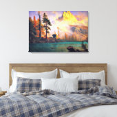 Bergsee bei Albert Bierstadt, 1865 Leinwanddruck (Insitu (Schlafzimmer))