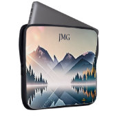 Bergsee bei Sonnenaufgang Unterschrift Laptopschutzhülle (Vorne Rechts)