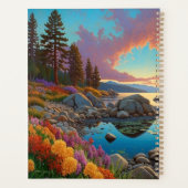 Bergsee Blumen Bunte Kunst Planer (Rückseite)